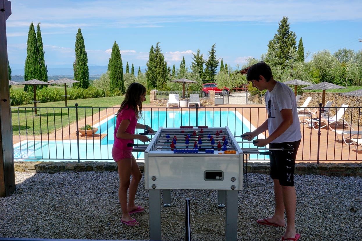 Appartement à louer en Toscane avec table de ping-pong et baby-foot